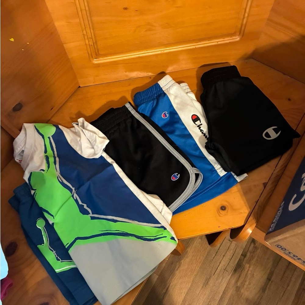 Jordan Kids Shorts with Green and Blue Design